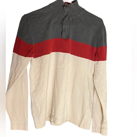 GAP | Tops | Vintage 9s Gap Striped High Neck 4 Zip Womens S